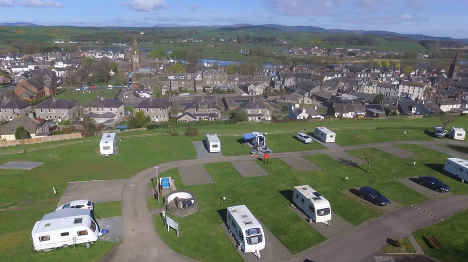 Silvercraigs Caravan Site - aerial view